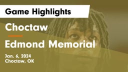 Choctaw  vs Edmond Memorial  Game Highlights - Jan. 6, 2024