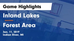 Inland Lakes  vs Forest Area  Game Highlights - Jan. 11, 2019