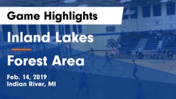 Inland Lakes  vs Forest Area  Game Highlights - Feb. 14, 2019
