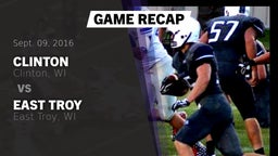 Recap: Clinton  vs. East Troy  2016