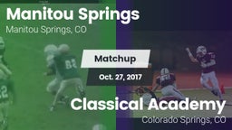 Matchup: Manitou Springs vs. Classical Academy  2017
