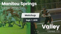 Matchup: Manitou Springs vs. Valley  2018