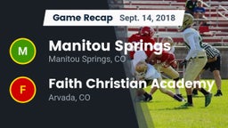 Recap: Manitou Springs  vs. Faith Christian Academy 2018