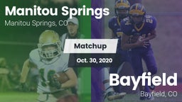Matchup: Manitou Springs vs. Bayfield  2020