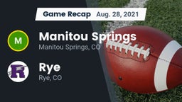 Recap: Manitou Springs  vs. Rye  2021