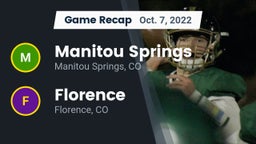 Recap: Manitou Springs  vs. Florence  2022