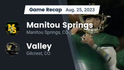 Recap: Manitou Springs  vs. Valley  2023
