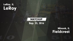 Matchup: LeRoy vs. Fieldcrest  2016