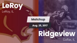Matchup: LeRoy vs. Ridgeview  2017