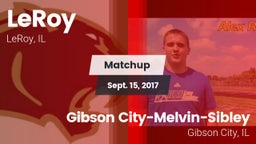 Matchup: LeRoy vs. Gibson City-Melvin-Sibley  2017