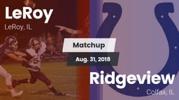 Matchup: LeRoy vs. Ridgeview  2018