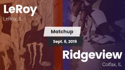 Matchup: LeRoy vs. Ridgeview  2019