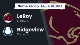 Recap: LeRoy  vs. Ridgeview  2021