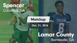 Matchup: Spencer vs. Lamar County  2016