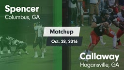 Matchup: Spencer vs. Callaway  2016