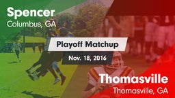 Matchup: Spencer vs. Thomasville  2016