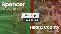 Matchup: Spencer vs. Heard County  2018
