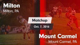 Matchup: Milton vs. Mount Carmel  2016
