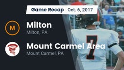 Recap: Milton  vs. Mount Carmel Area  2017