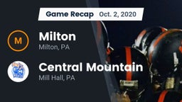 Recap: Milton  vs. Central Mountain  2020