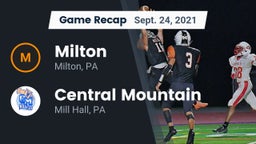 Recap: Milton  vs. Central Mountain  2021