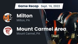 Recap: Milton  vs. Mount Carmel Area  2022