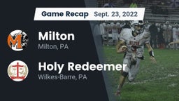 Recap: Milton  vs. Holy Redeemer  2022