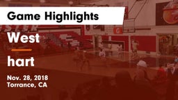 West  vs hart  Game Highlights - Nov. 28, 2018