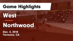 West  vs Northwood  Game Highlights - Dec. 4, 2018