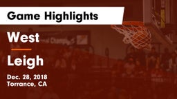 West  vs Leigh  Game Highlights - Dec. 28, 2018