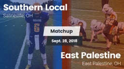 Matchup: SLHS vs. East Palestine  2018