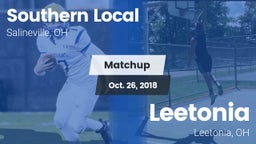 Matchup: SLHS vs. Leetonia  2018