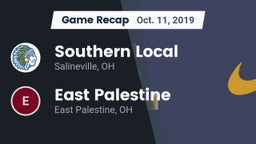 Recap: Southern Local  vs. East Palestine  2019