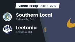 Recap: Southern Local  vs. Leetonia  2019