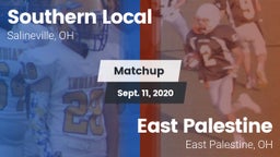 Matchup: SLHS vs. East Palestine  2020