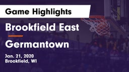 Brookfield East  vs Germantown  Game Highlights - Jan. 21, 2020