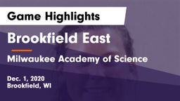 Brookfield East  vs Milwaukee Academy of Science Game Highlights - Dec. 1, 2020