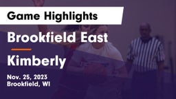 Brookfield East  vs Kimberly  Game Highlights - Nov. 25, 2023