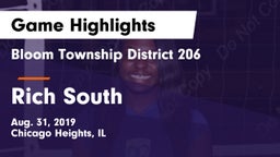 Bloom Township  District 206 vs Rich South Game Highlights - Aug. 31, 2019