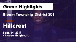 Bloom Township  District 206 vs Hillcrest Game Highlights - Sept. 14, 2019