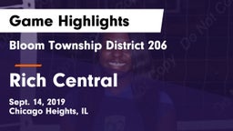 Bloom Township  District 206 vs Rich Central  Game Highlights - Sept. 14, 2019