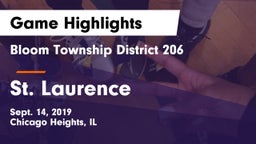 Bloom Township  District 206 vs St. Laurence Game Highlights - Sept. 14, 2019