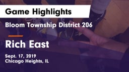 Bloom Township  District 206 vs Rich East  Game Highlights - Sept. 17, 2019