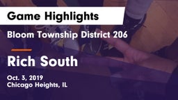 Bloom Township  District 206 vs Rich South Game Highlights - Oct. 3, 2019