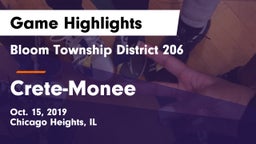 Bloom Township  District 206 vs Crete-Monee  Game Highlights - Oct. 15, 2019
