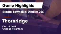 Bloom Township  District 206 vs Thornridge Game Highlights - Oct. 23, 2019