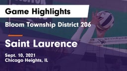 Bloom Township  District 206 vs Saint Laurence  Game Highlights - Sept. 10, 2021