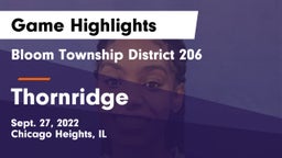 Bloom Township  District 206 vs Thornridge  Game Highlights - Sept. 27, 2022
