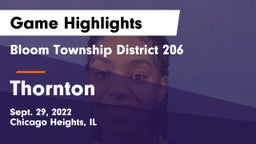 Bloom Township  District 206 vs Thornton  Game Highlights - Sept. 29, 2022
