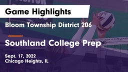 Bloom Township  District 206 vs Southland College Prep Game Highlights - Sept. 17, 2022